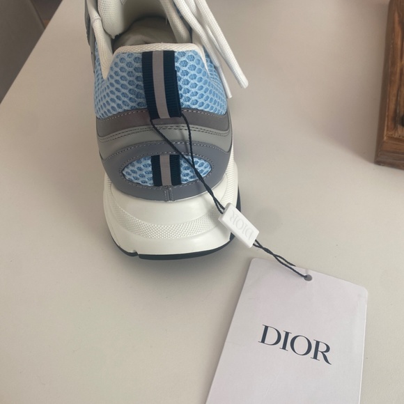 Dior b22 White and Blue Technical Mesh and Gray Calfskin - Picture 5 of 7
